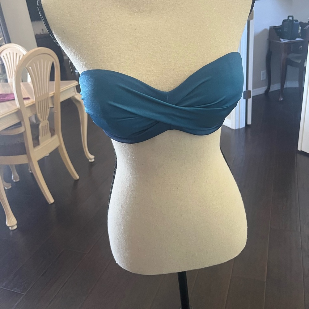 Victoria's Secret Blue Bandeau Bikini Top